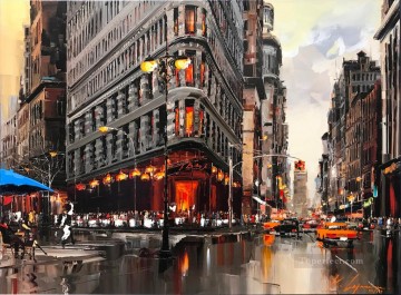 Landscapes Painting - New York 3 city Kal Gajoum